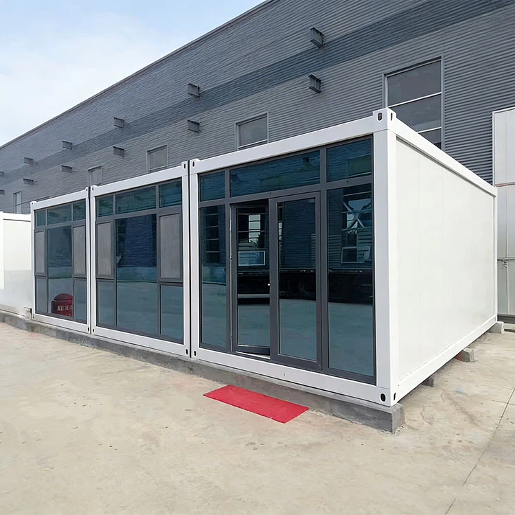 Flat Pack Container House With Curtain Wall high quality